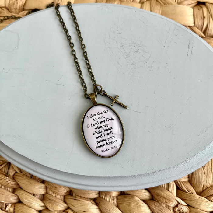 Psalm 86:12 - Pendant Necklace